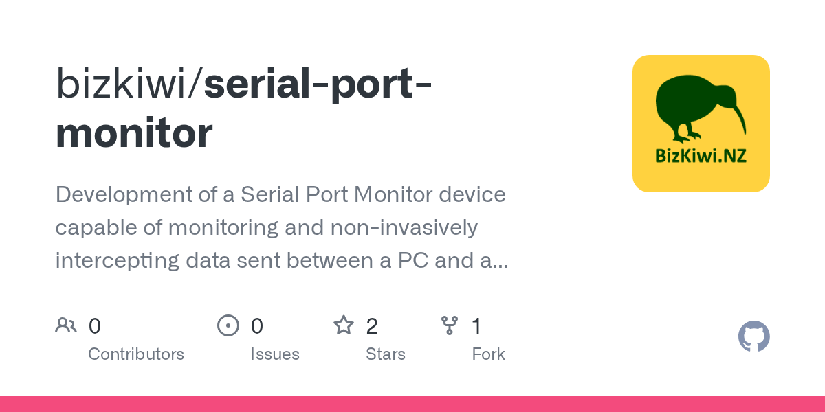 GitHub bizkiwi/serialportmonitor Development of a Serial Port