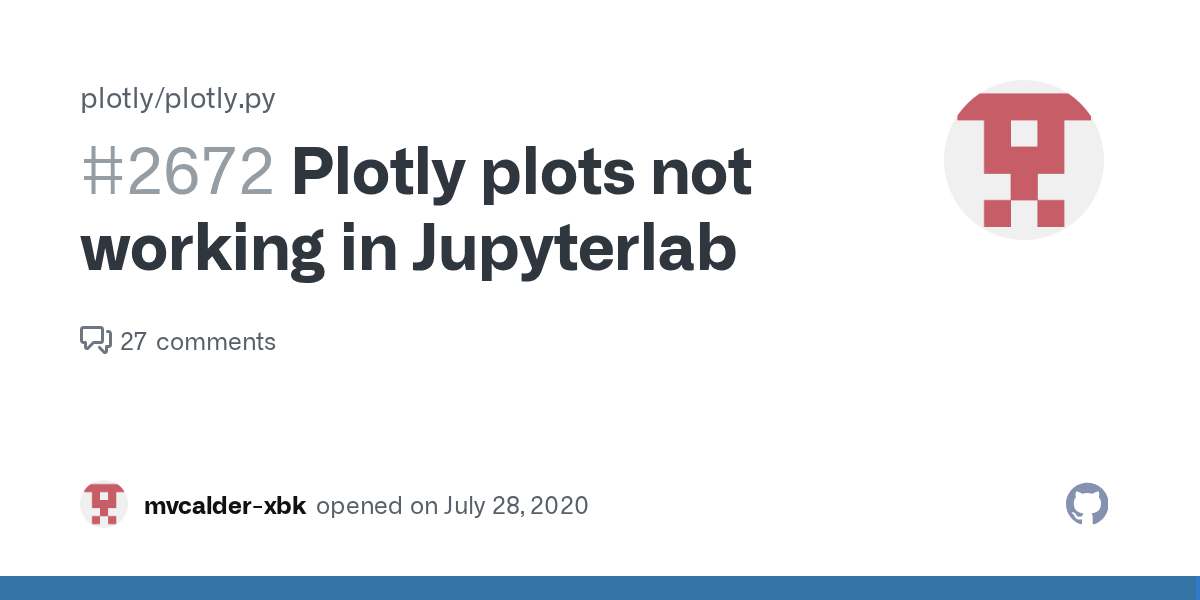 Plotly plots not working in Jupyterlab · Issue 2672 · plotly/plotly.py