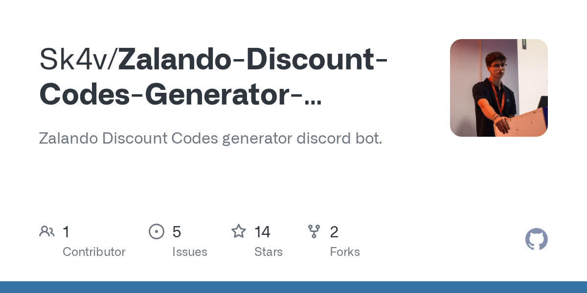 GitHub Sk4v/ZalandoDiscountCodesGeneratorDiscordBot Zalando