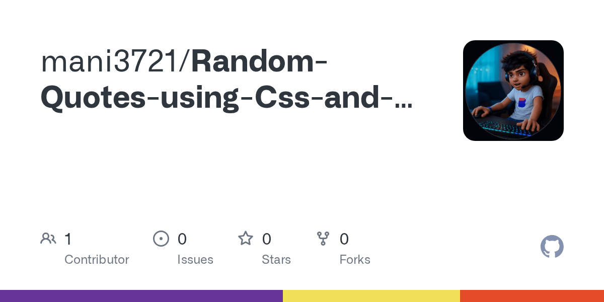 GitHub mani3721/RandomQuotesusingCssandJavascript