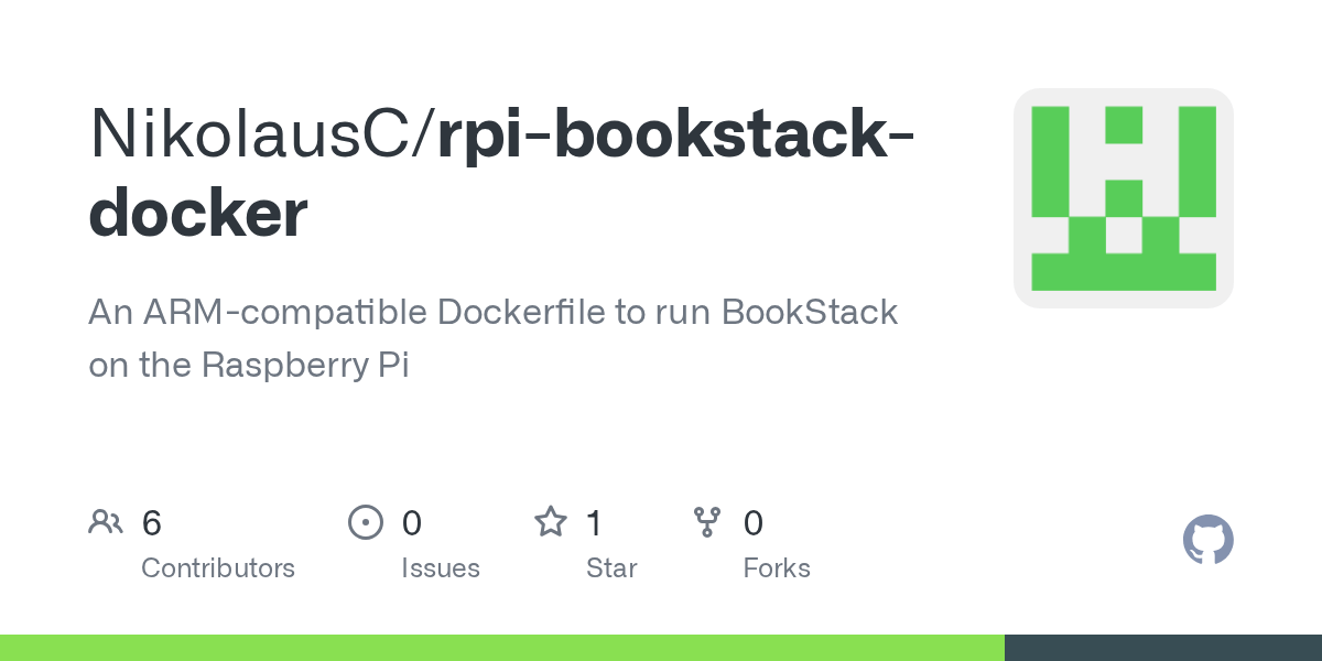 GitHub NikolausC/rpibookstackdocker An Dockerfile to run BookStack on the