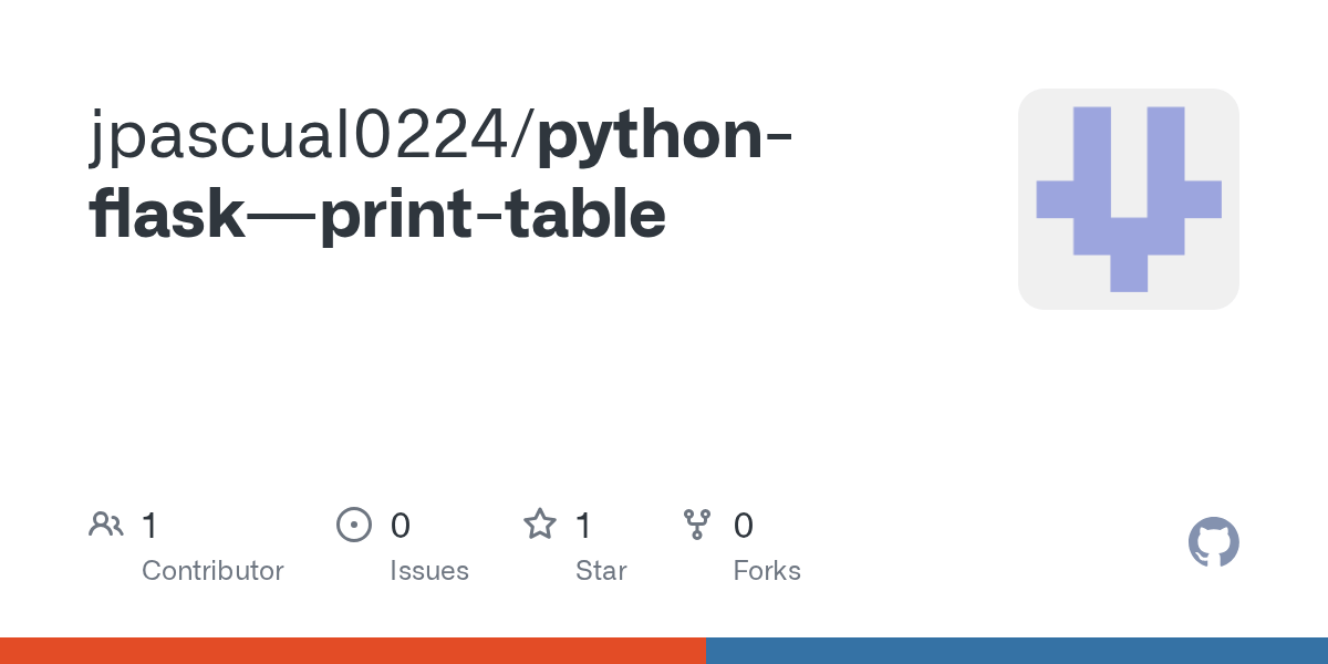GitHub jpascual0224/pythonflaskprinttable