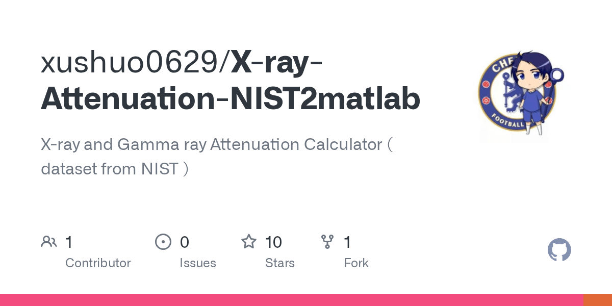 GitHub xushuo0629/XrayAttenuationNIST2matlab Xray and Gamma ray