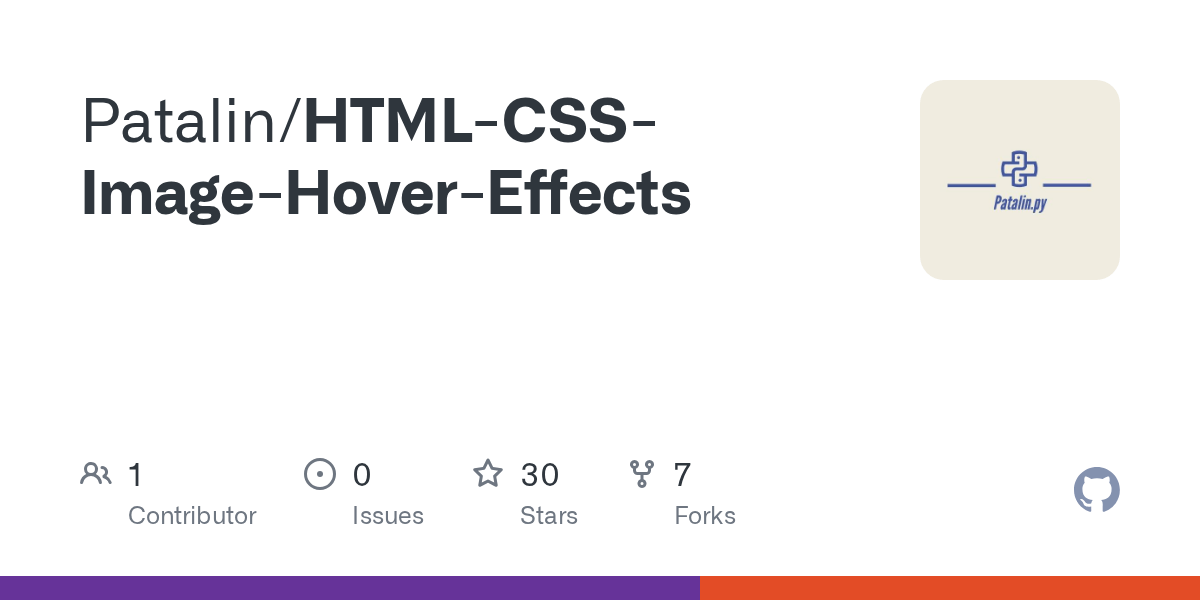 GitHub Patalin/HTMLCSSImageHoverEffects