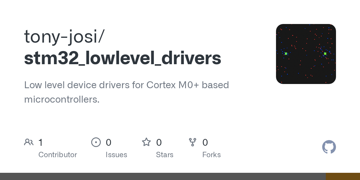 GitHub tonyjosi/stm32_lowlevel_drivers Low level device drivers for