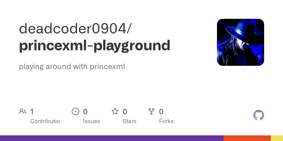 GitHub deadcoder0904/princexmlplayground playing around with princexml