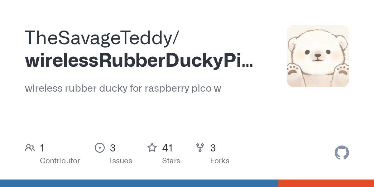 GitHub TheSavageTeddy/wirelessRubberDuckyPicoW wireless rubber ducky