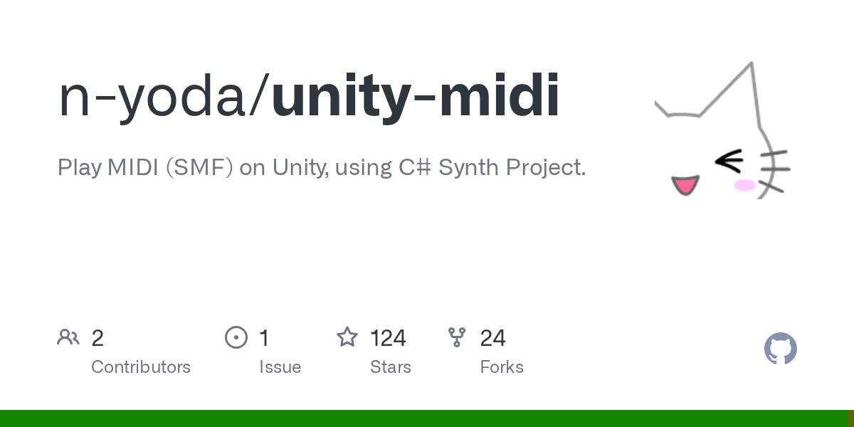 GitHub nyoda/unitymidi Play MIDI (SMF) on Unity, using C Synth