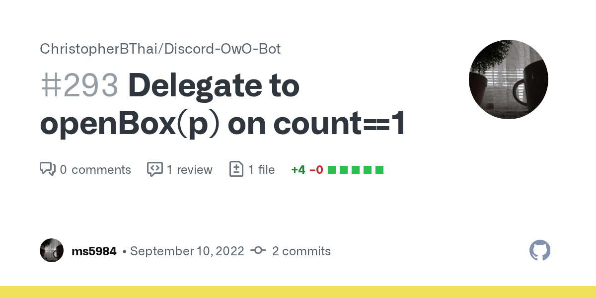 Delegate to openBox(p) on count==1 by ms5984 · Pull Request 293