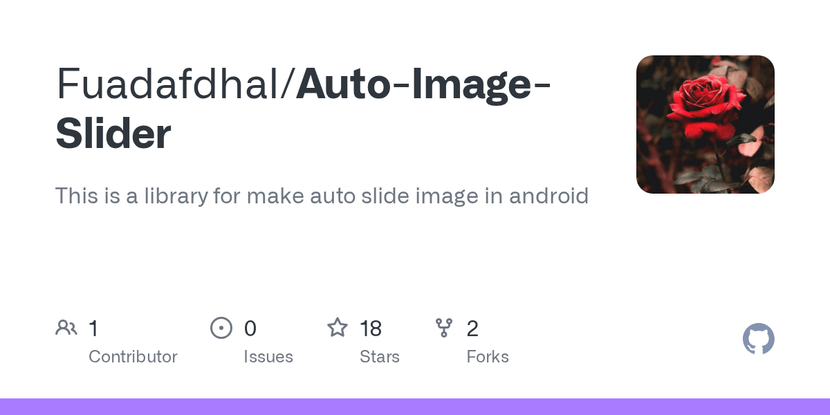GitHub Fuadafdhal/AutoImageSlider This is a library for make auto