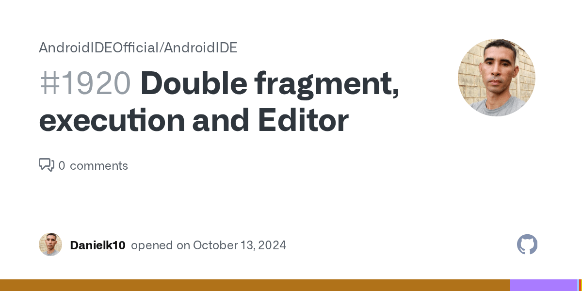 Double fragment, execution and Editor · Issue 1920