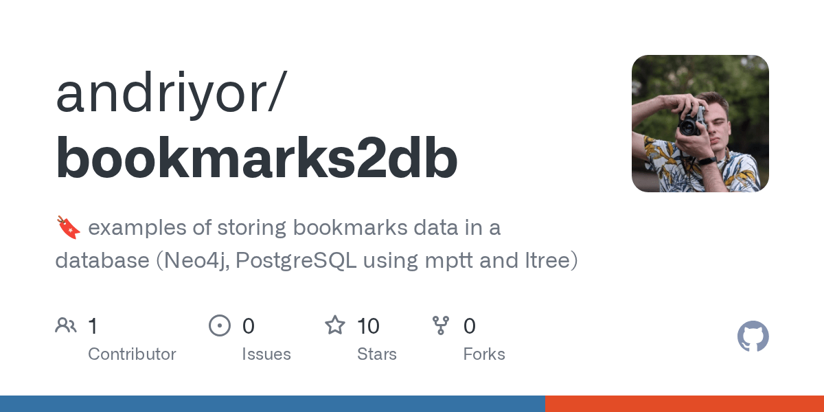 GitHub bookmarkstools/bookmarks2db examples of storing bookmarks