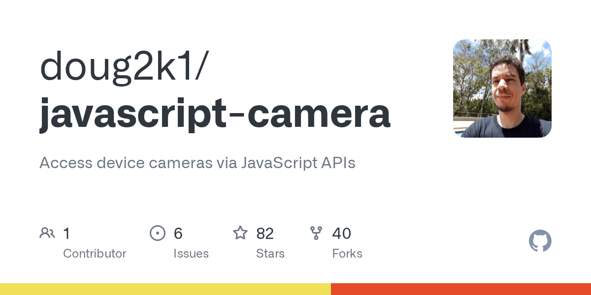 GitHub doug2k1/javascriptcamera Access device cameras via