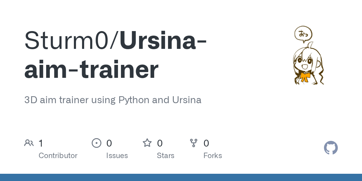 GitHub Sturm0/Ursinaaimtrainer 3D aim trainer using Python and Ursina