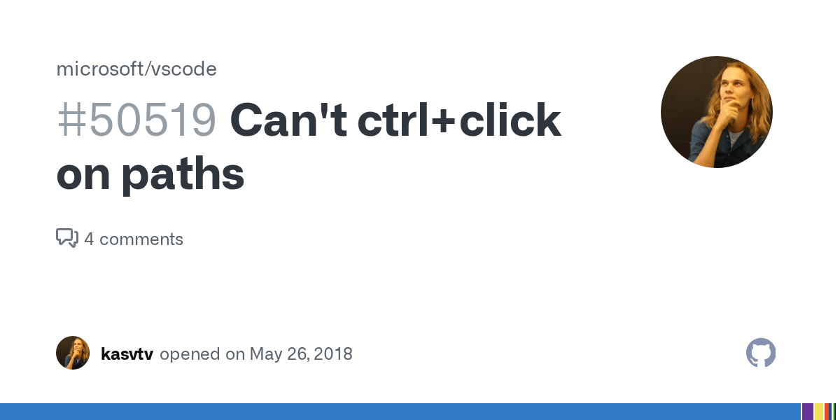 Can't ctrl+click on paths · Issue 50519 · microsoft/vscode · GitHub