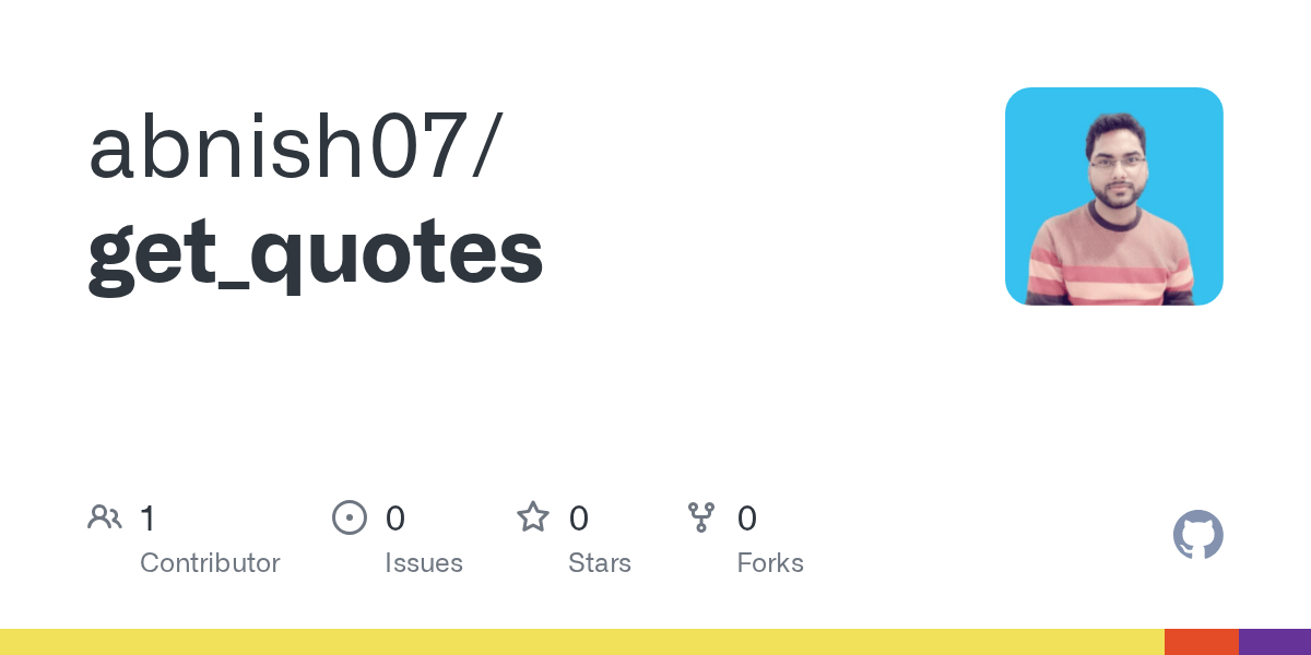 GitHub abnish07/get_quotes