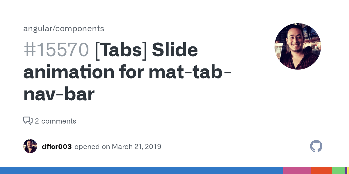 [Tabs] Slide animation for mattabnavbar · Issue 15570 · angular