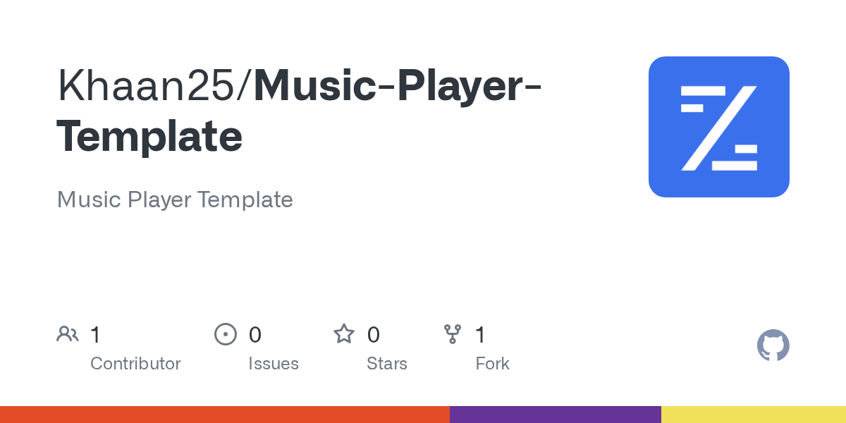 GitHub Khaan25/MusicPlayerTemplate Music Player Template
