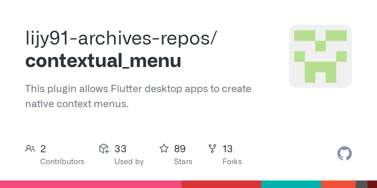 GitHub leanflutter/contextual_menu This plugin allows Flutter