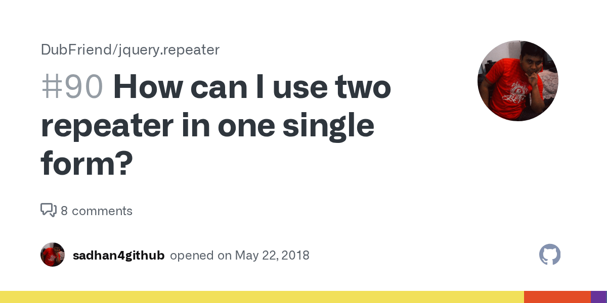 How can I use two repeater in one single form? · Issue 90 · DubFriend