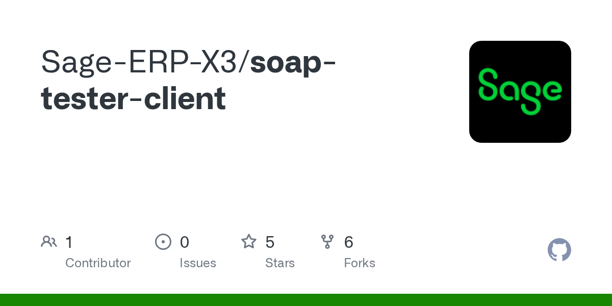 GitHub SageERPX3/soaptesterclient