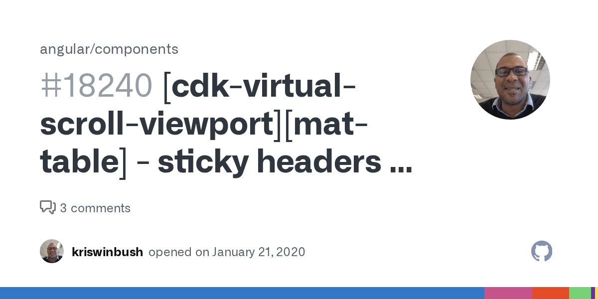 [cdkvirtualscrollviewport][mattable] sticky headers is not