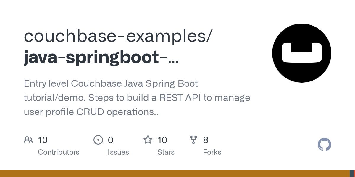 GitHub couchbaseexamples/javaspringbootquickstart Entry level