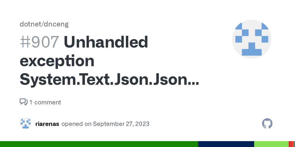 Unhandled exception System.Text.Json.JsonException The JSON value could not be converted to