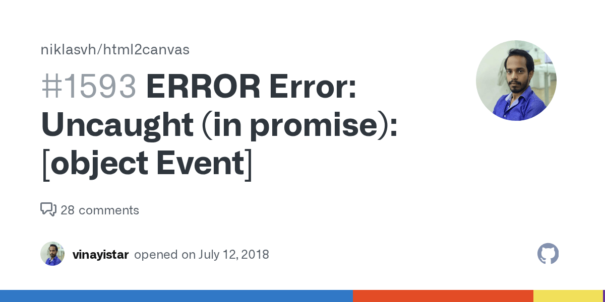 ERROR Error Uncaught (in promise) [object Event] · Issue 1593