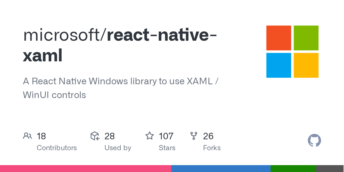 GitHub microsoft/reactnativexaml A React Native Windows library to