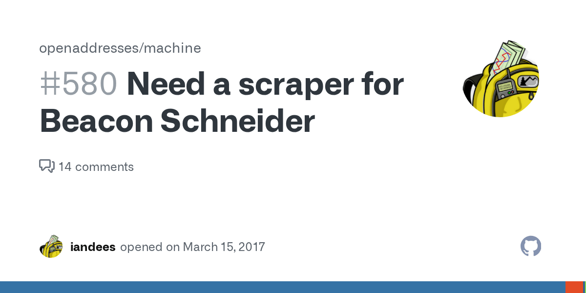 Need a scraper for Beacon Schneider · Issue 580 · openaddresses(01)