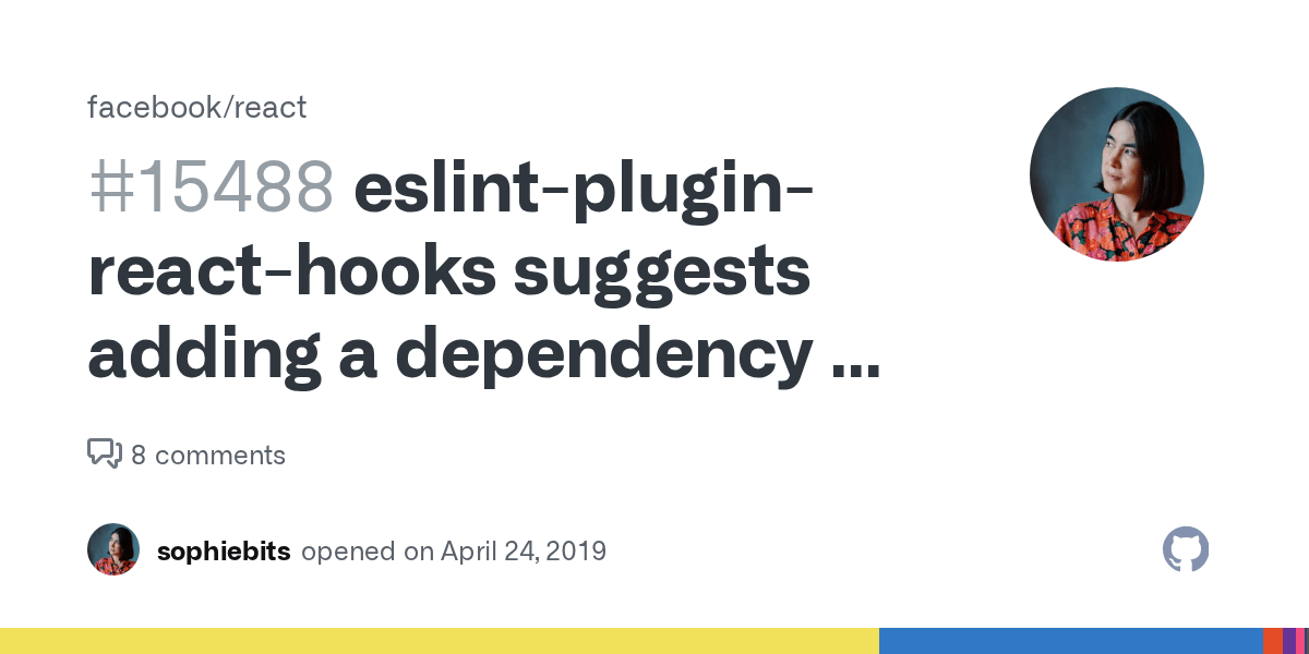 eslintpluginreacthooks suggests adding a dependency on a function