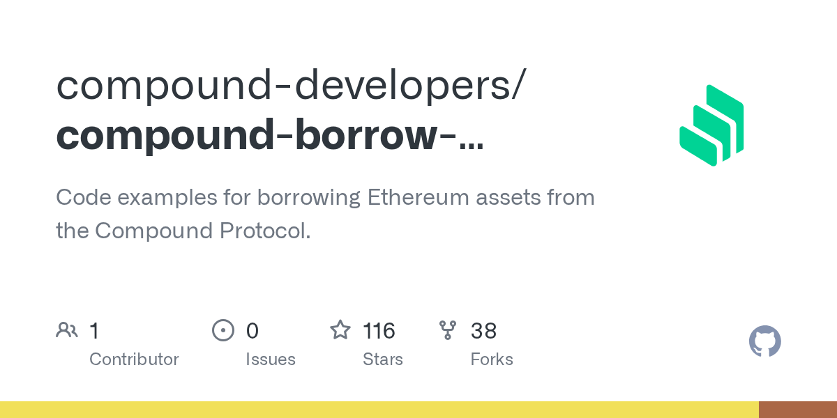 GitHub Code examples for borrowing Ethereum