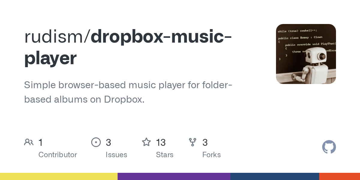 GitHub rudism/dropboxmusicplayer Simple browserbased music player for folderbased albums