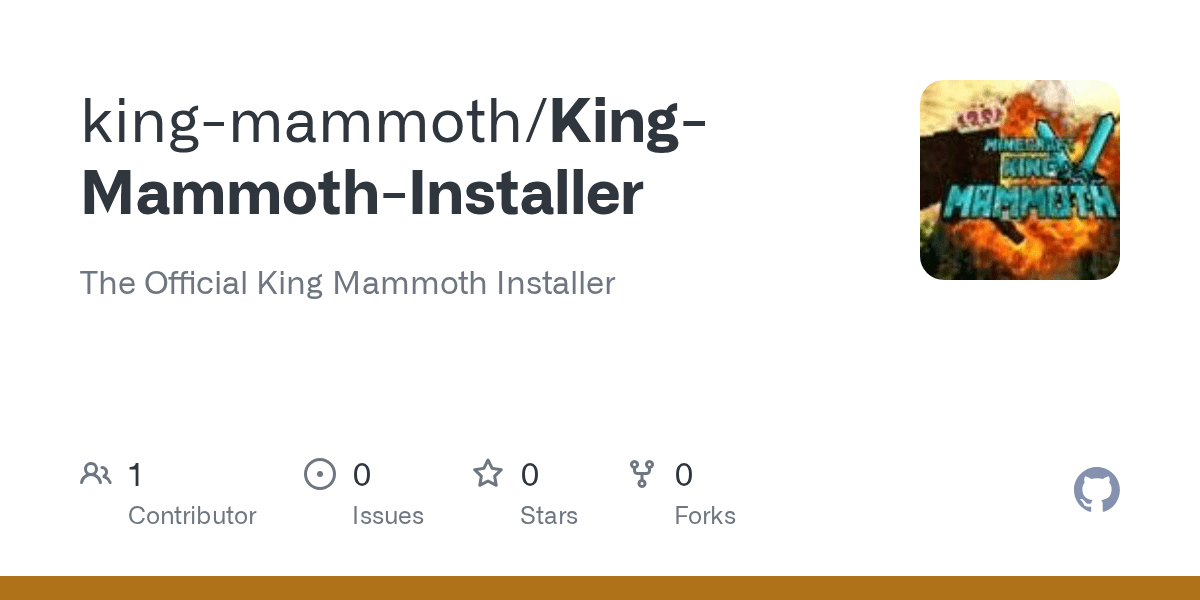 GitHub kingmammoth/KingMammothInstaller The Official King Mammoth Installer