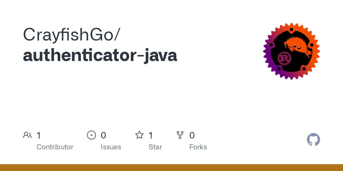 GitHub CrayfishGo/authenticatorjava