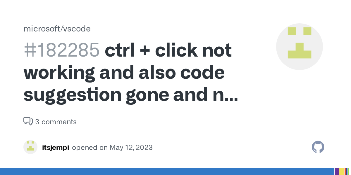 ctrl + click not working and also code suggestion gone and not showing