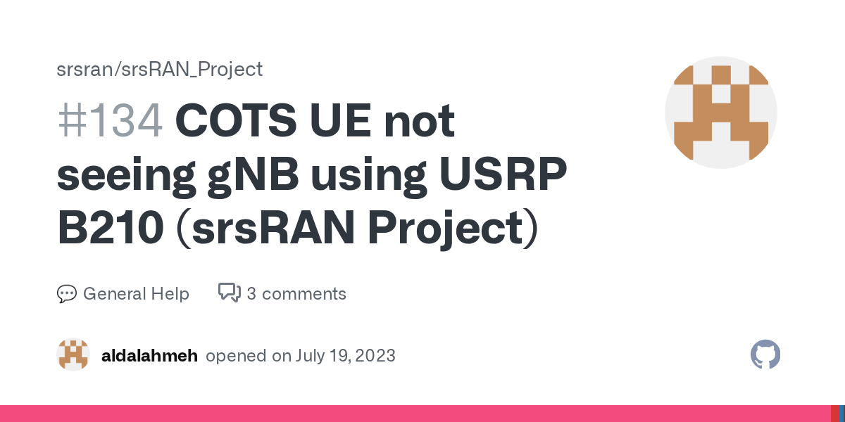 COTS UE not seeing gNB using USRP B210 (srsRAN Project) · srsran srsRAN_Project · Discussion