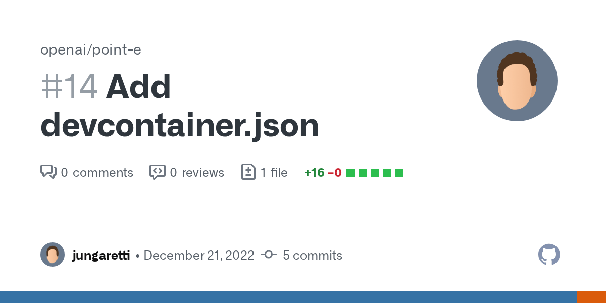 Add devcontainer.json by jungaretti · Pull Request 14 · openai/pointe