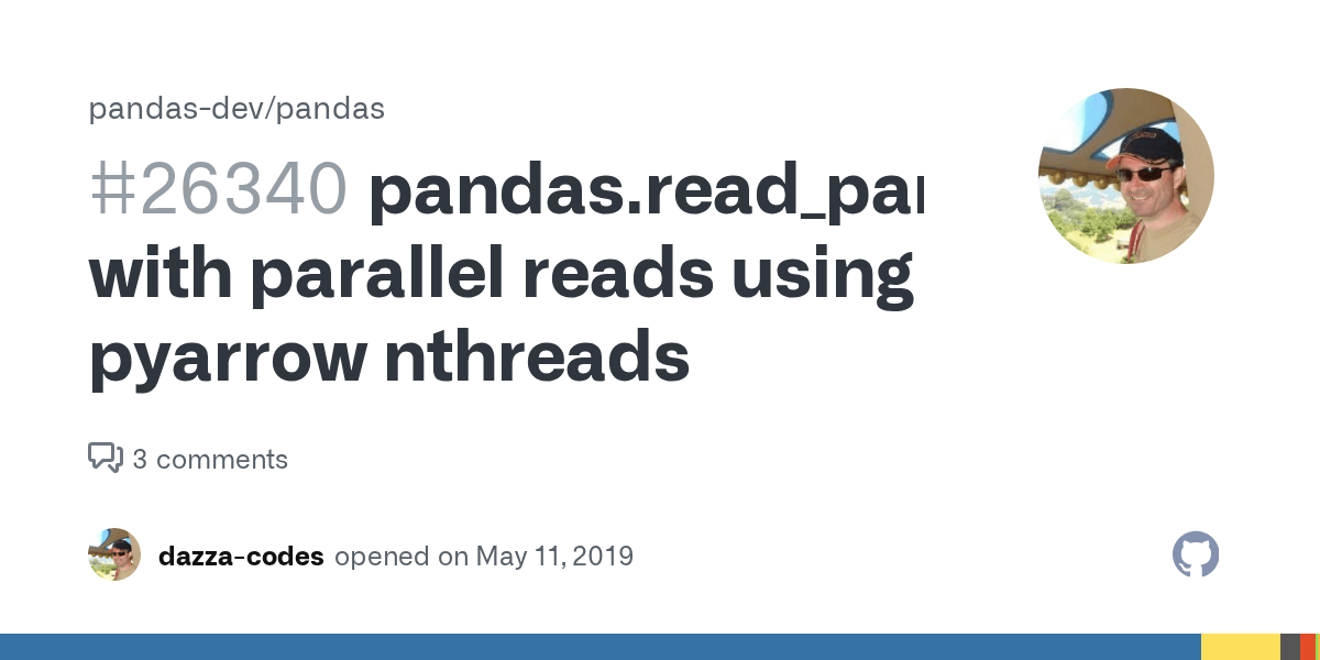 pandas.read_parquet with parallel reads using pyarrow nthreads · Issue