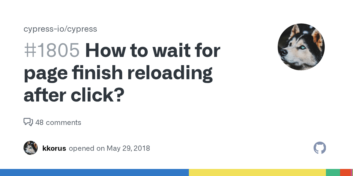 How to wait for page finish reloading after click? · Issue 1805