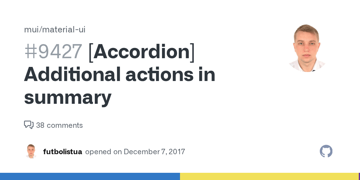 [Accordion] Additional actions in summary · Issue 9427 · mui/material