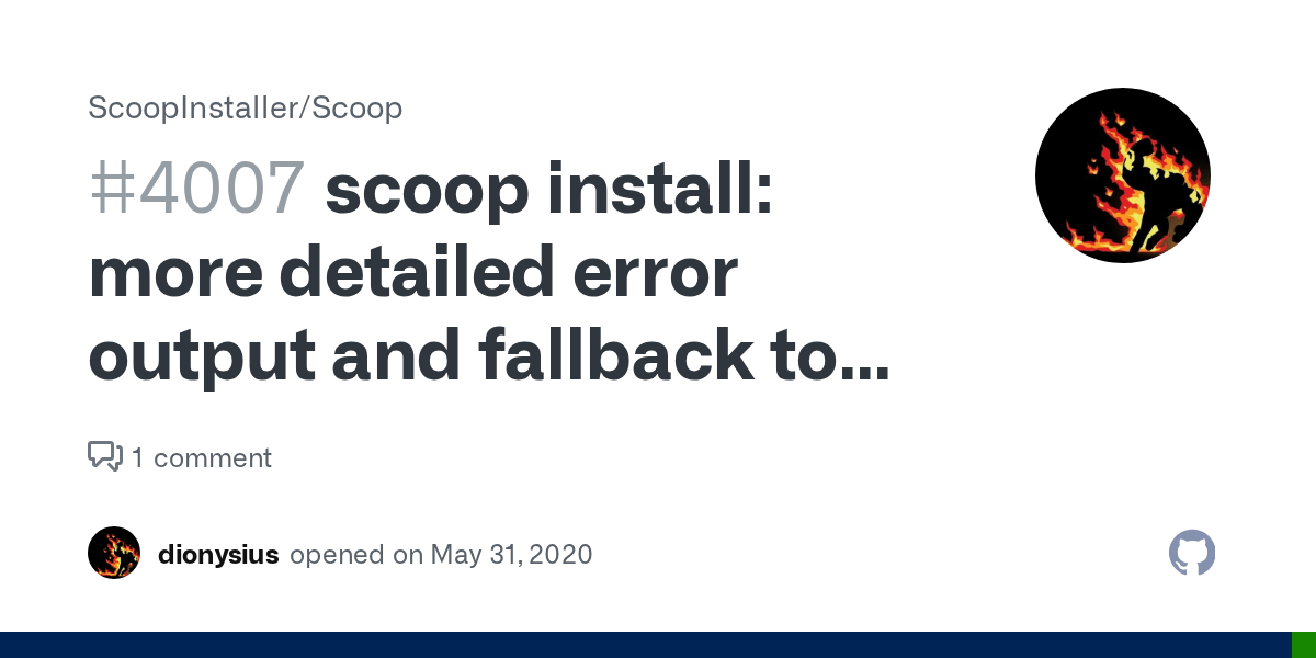 scoop install more detailed error output and fallback to ipv4 · Issue