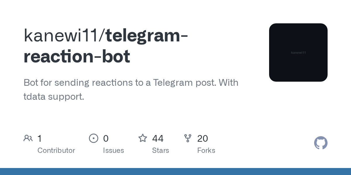 telegramreactionbot/reactionbot.py at main · kanewi11/telegram