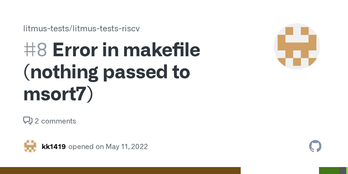 Error in makefile (nothing passed to msort7) · Issue 8 · litmustests