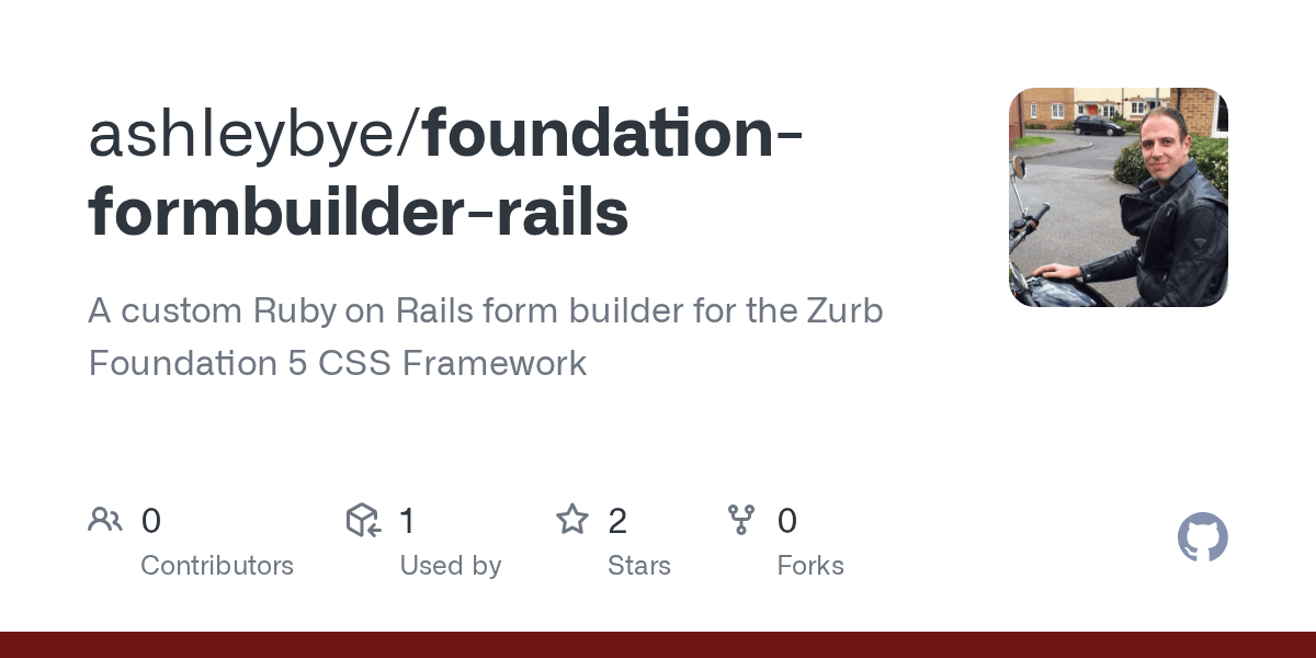 GitHub ashleybye/foundationformbuilderrails A custom Ruby on Rails