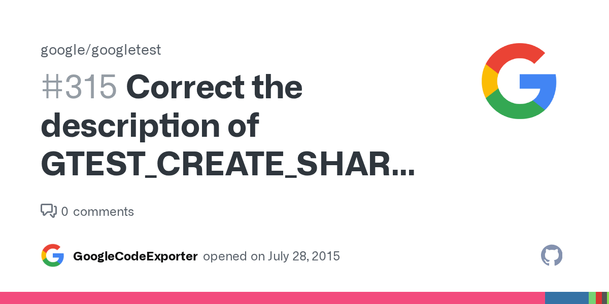 Correct the description of GTEST_CREATE_SHARED_LIBRARY in README