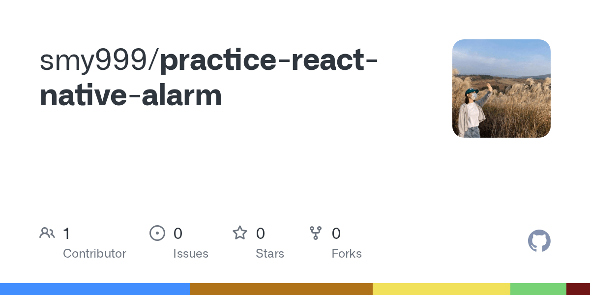 GitHub smy999/practicereactnativealarm