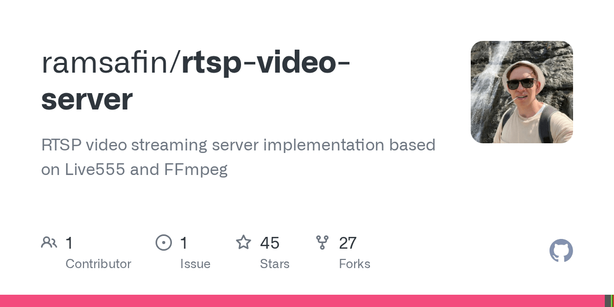 GitHub ramsafin/rtspvideoserver RTSP video streaming server