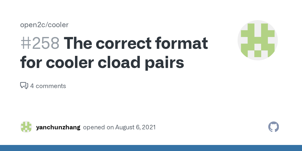 The correct format for cooler cload pairs · Issue 258 · open2c/cooler